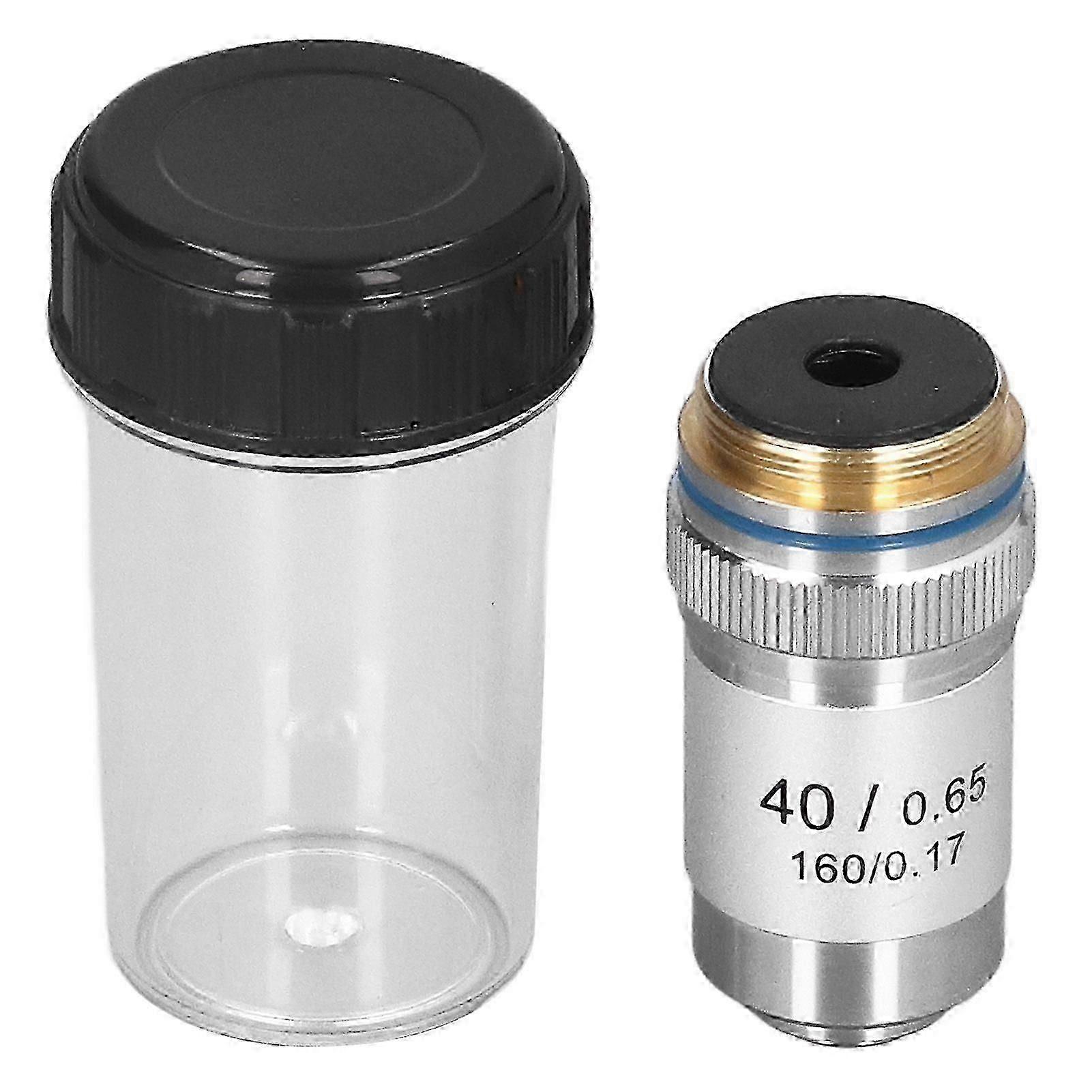 Achromatic Microscope Objective 40X High Magnification 20.2mm Interface Standard RMS Silver intelligence COS