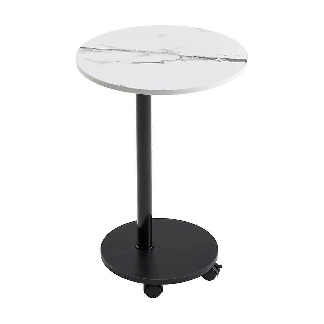 Rolling Side Table with Lockable Wheels End Table Bedside Laptop Coffee Table