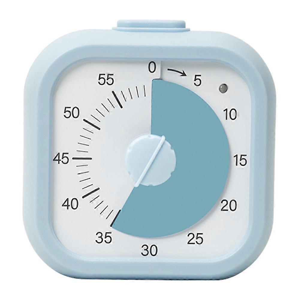 Visual Timer for Kids 60 Minute Countdown Timer, Silent Study Classroom Kitchen Round Timer Blue