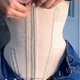 Fajas Colombianas Double Compression Waist Trainer Adjustable Zipper And Hook-eyes Bone Women Body Shaper Flat Belly Corset