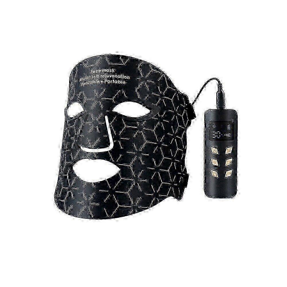 Masque facial LED en silicone 480 LED, luminothérapie, anti-âge, réduction des rides_xcz