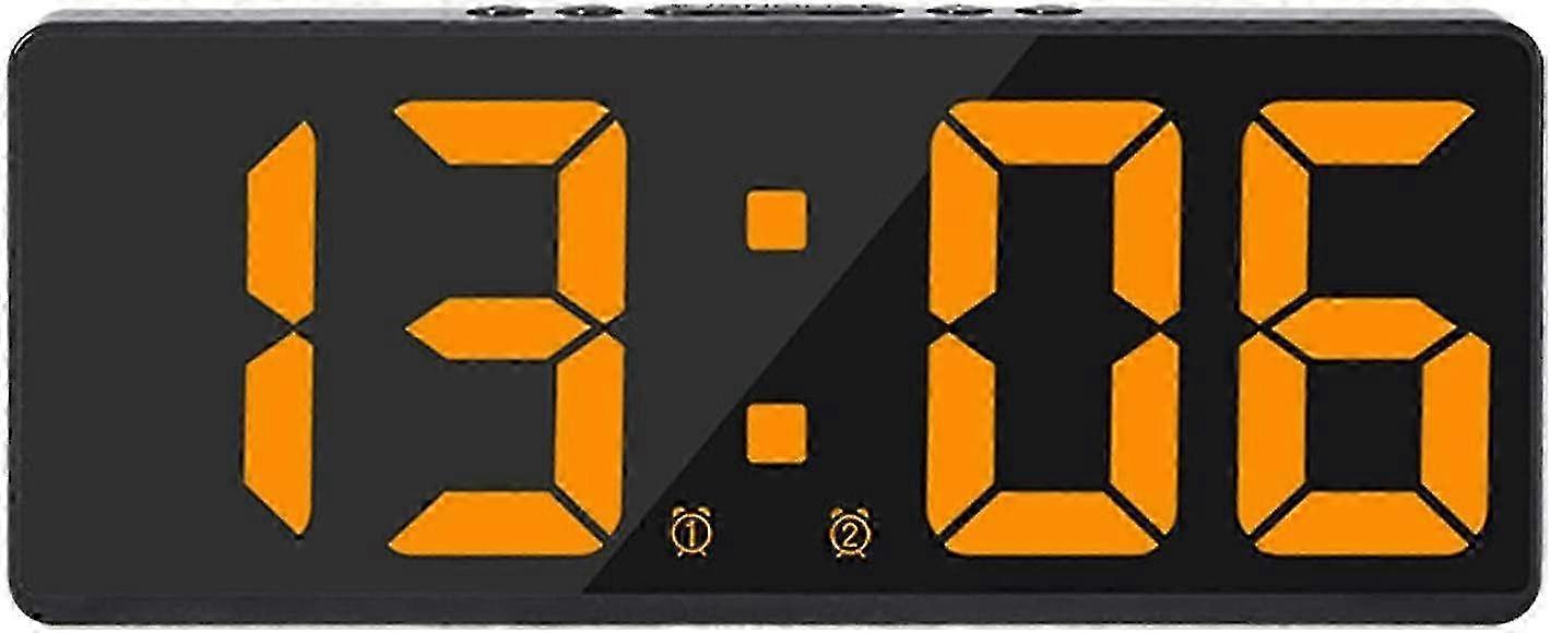 Digital electronic alarm clock, USB interface, with snooze function, 2 alarms, large screen display