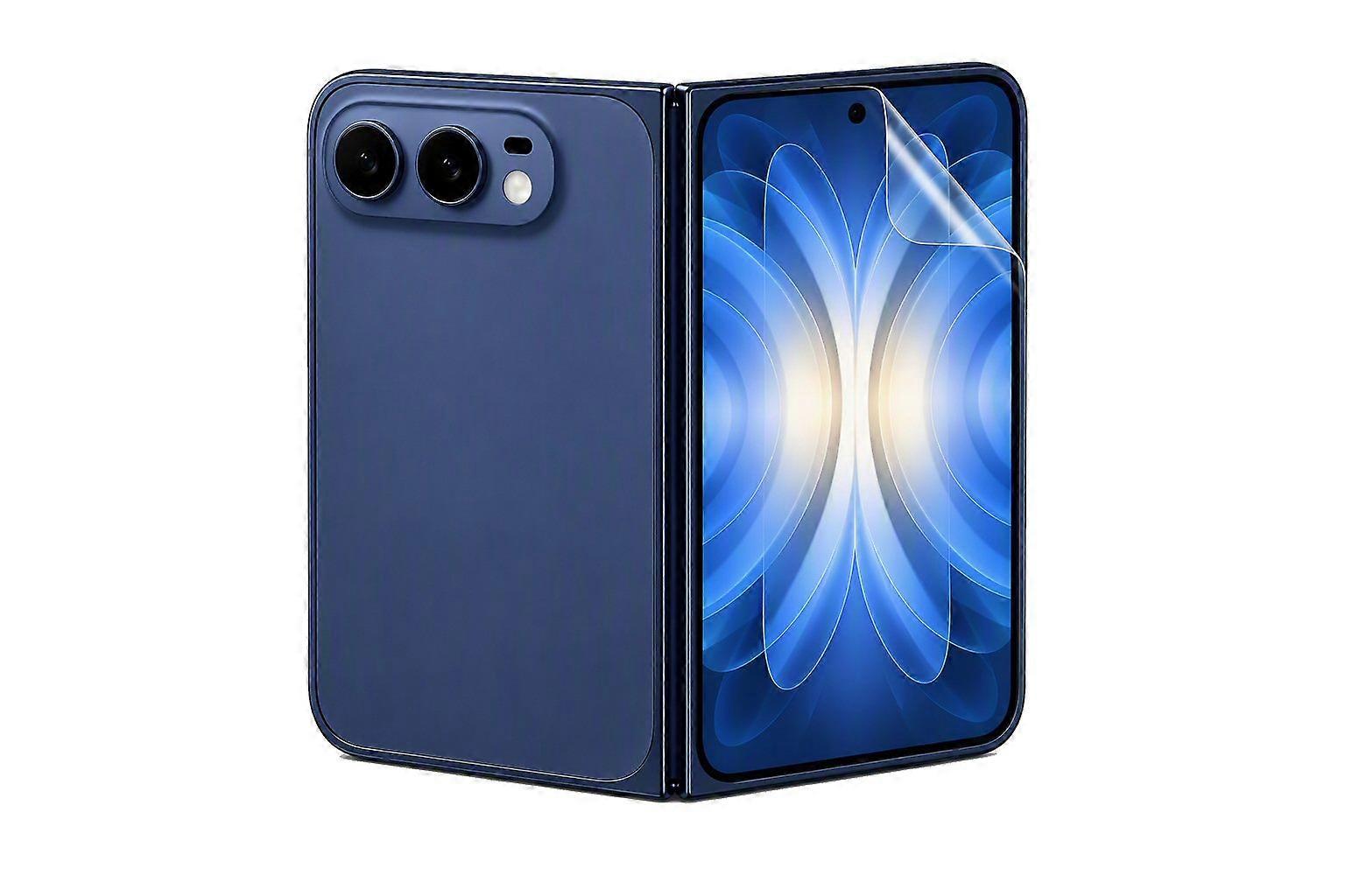 Anti-Blue Light Hydrogel Screen Protector For iPhone Duo Front Outer Screen