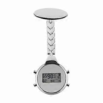 Medical Pocket Watch with Calendar, Digital Nurse Brooch Pin Watch Featuring Luminous Display and Multifunctionality