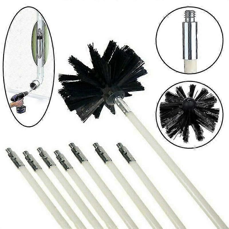 Barsinfi pol Chimney Cleaner Kit Including Rod And Brush