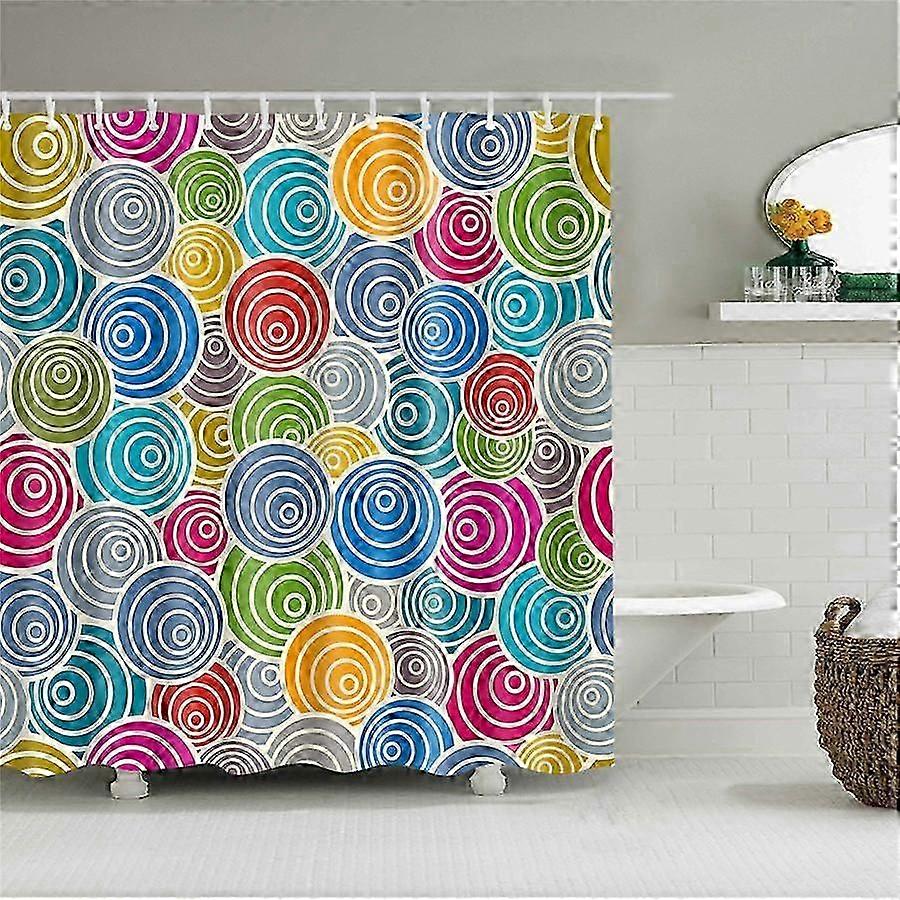Mildewproof Washable 3D Printed Shower Curtain