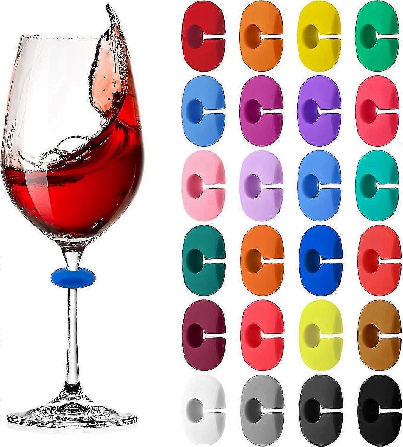 Flexible Silicone Drink Markers 24pc