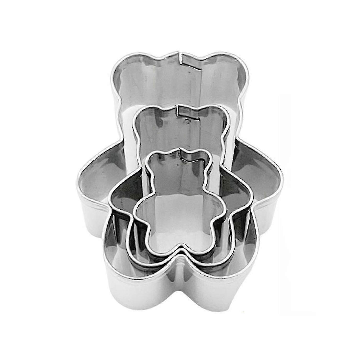 3Pcs/Set Baking Tools Convenient Operation Cookie Cutter Reusable Rust-Proof Biscuit Cutter