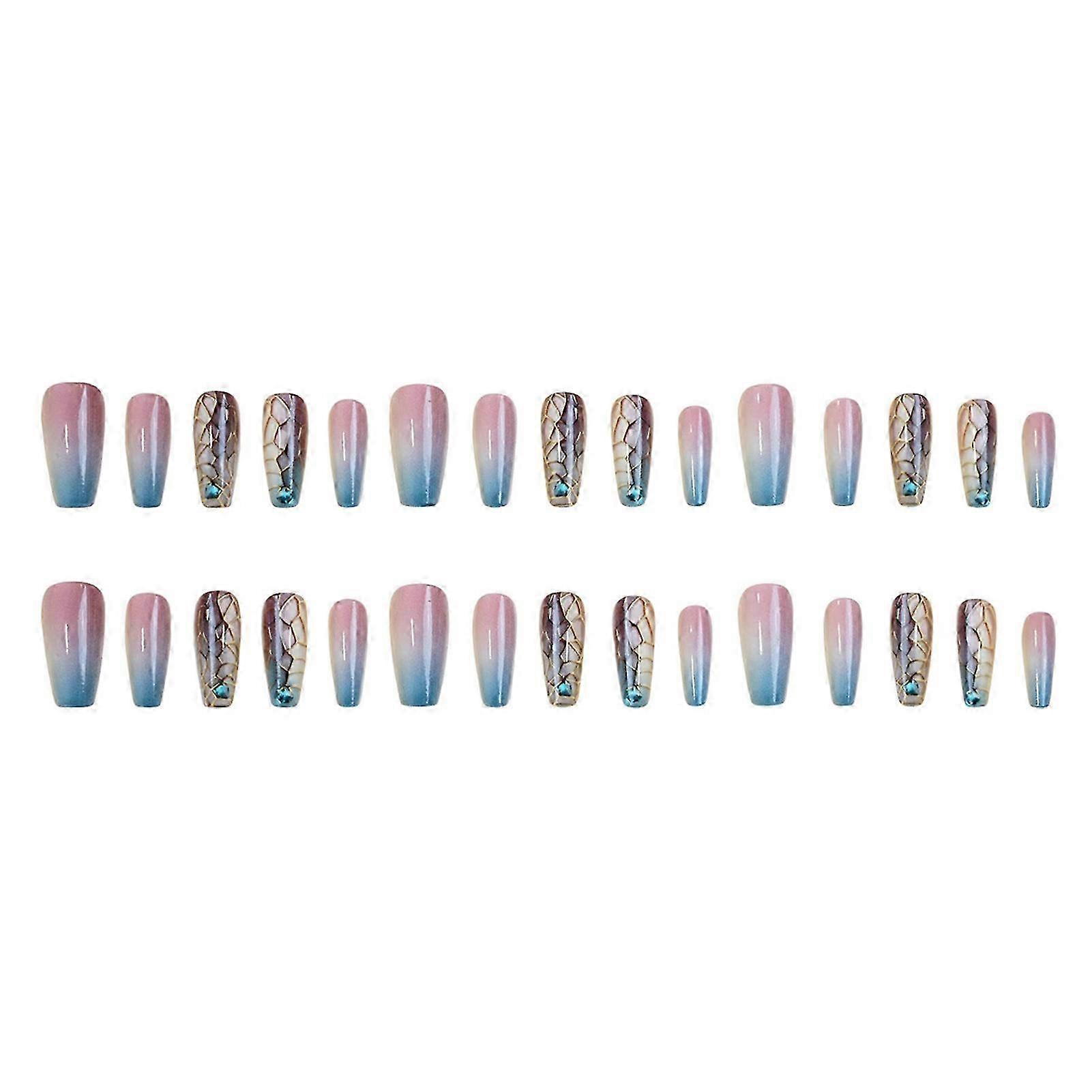 Gradient Resin Press On Nails Set