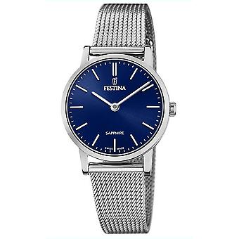 Festina swiss gemacht Uhr für Analog Quarz Frau mit Edelstahl Armband F20015/2