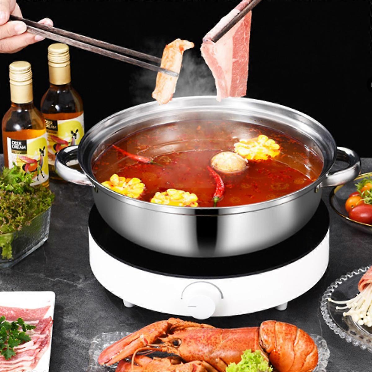 Double-Layer Stackable Steamer Pot with Thickened Stainless Steel Body