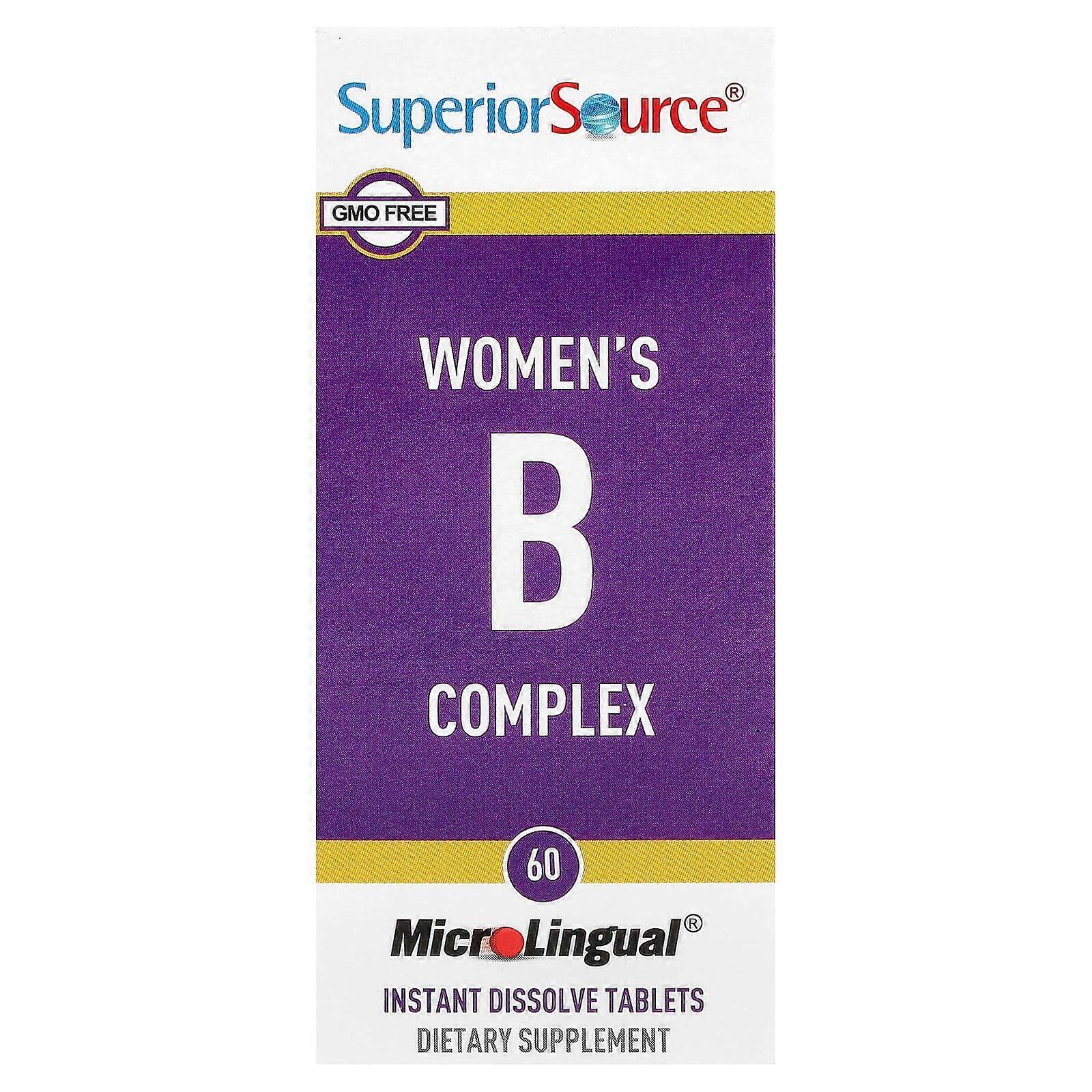 Superior Source, Women's B Complex, 60 MicroLingual Instant Dissolve Tablets