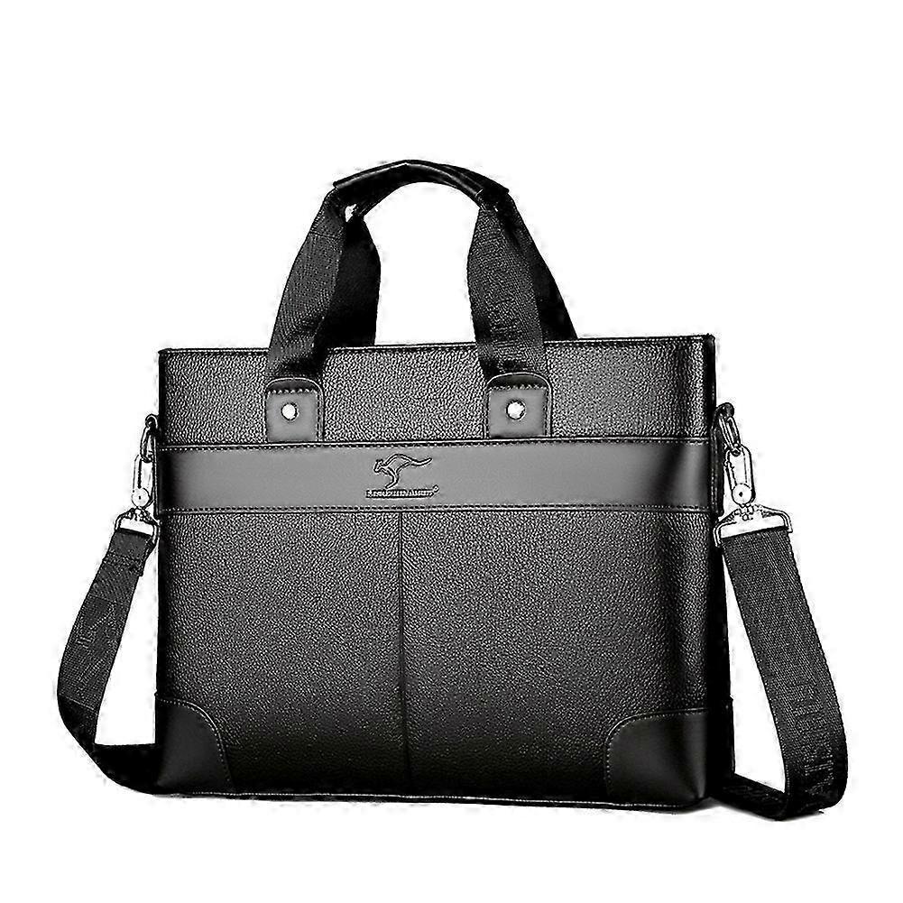 Embossed PU Leather Messenger Briefcase