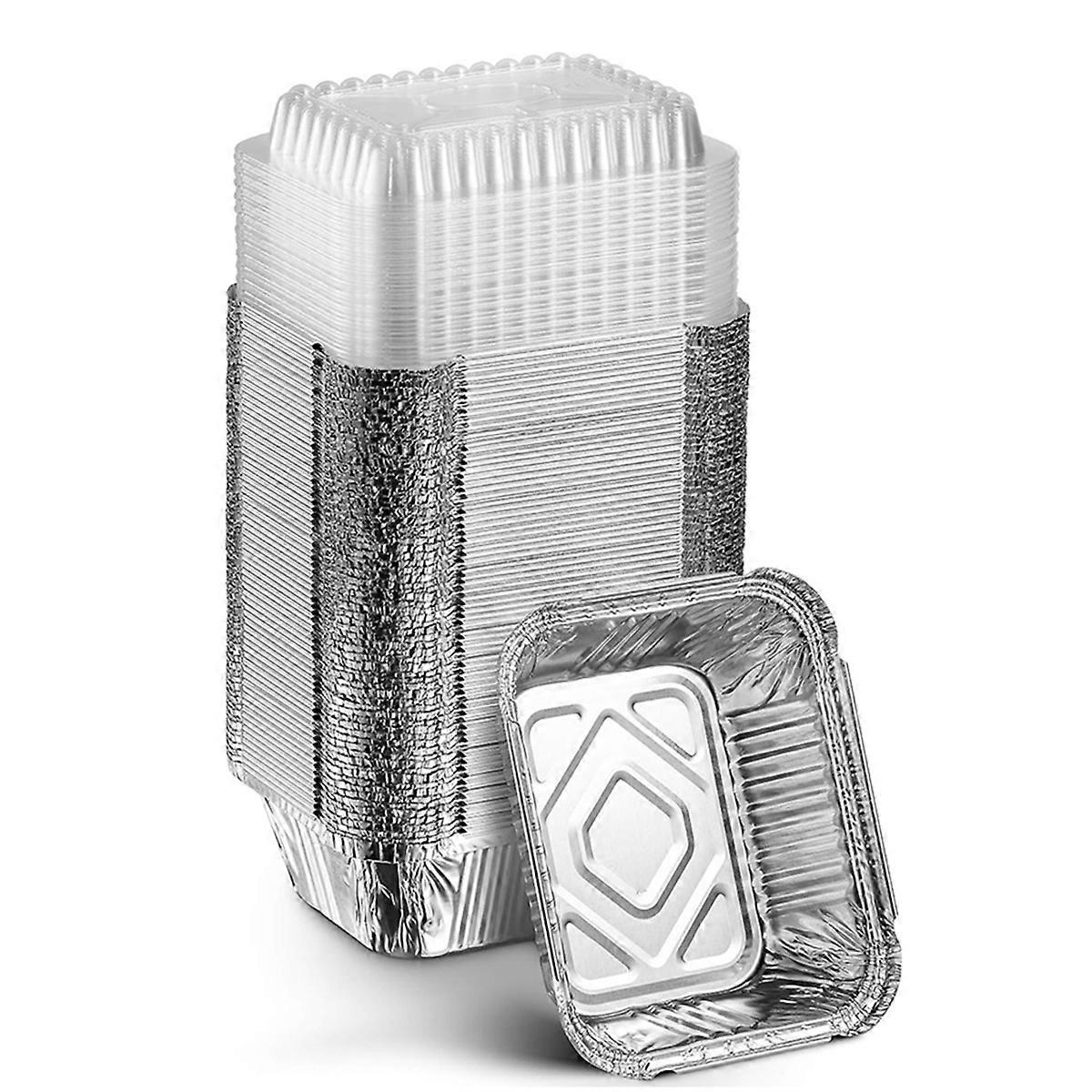 rectangular aluminum foil tray, tightly sealed, 410ml capacity