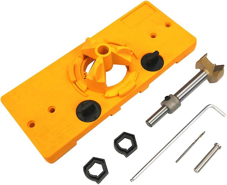 Hinge Hole Saw Jig Drill Set 35mm Guide Locator DIY Tool for Cabinet Door Installation Hinges