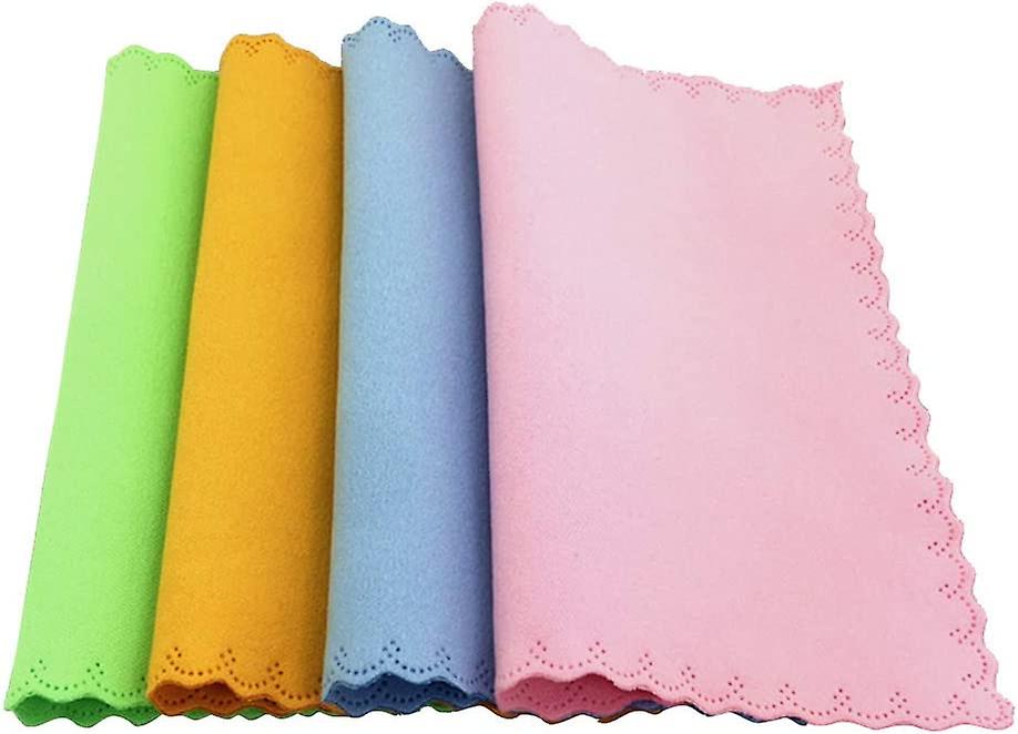 Reusable Glasses Microfiber Cleaning Cloths (Random Color) 10 pcs