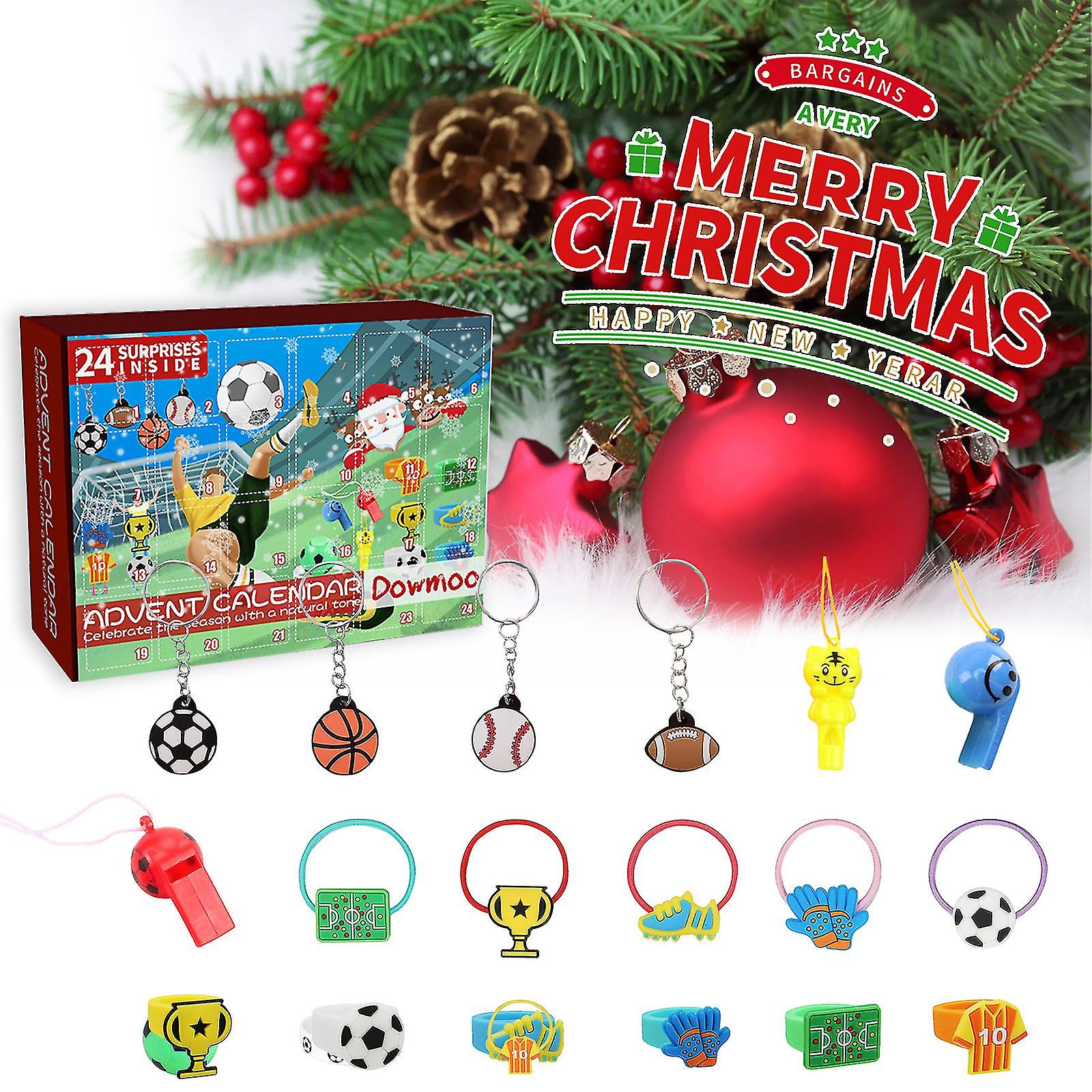 לוח שנה לחג המולד עם סט צעצועי כדורגל של גביע העולם של 24 ילדים אבני בניין חופשה משפחתית Activit_ai