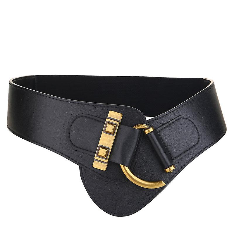 Elastische tailleafdichting dames echt lederen brede riem met jurk jas donsjack riem