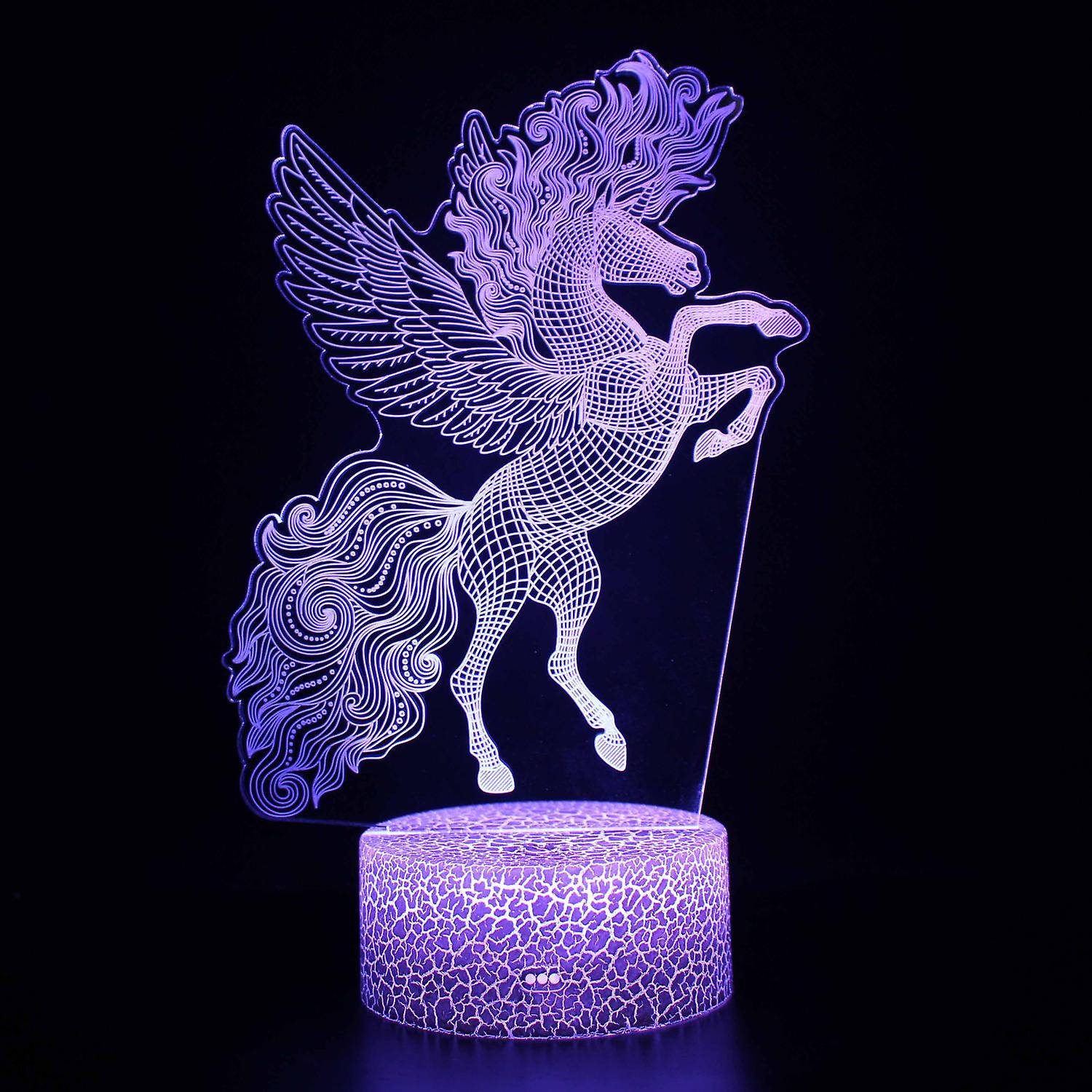 3D Touch Light Night 7 colors remote control Unicorn #1270