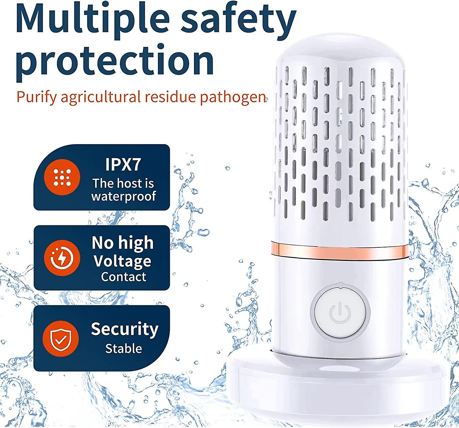 Fruit And Vegetable Washer Efficient Portable S, 2025 New Seattleget Fruit Vegetable Cleaning Machine Automatic Spinner Cleaner Device Cleaning D Vibrate P Food Sanitizer Device In Water