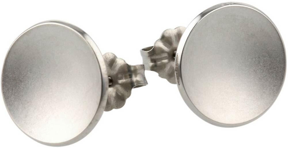 Ti2 Titanium Round Domed Stud Earrings - Natural