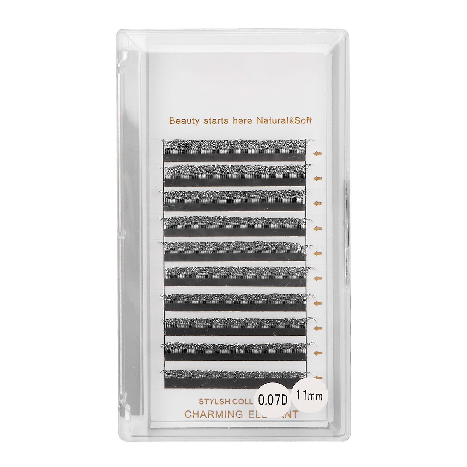 Extension False Cluster Eyelash Professional Women Easy Fan D Curl 0.07mm Volume False Lashes 11mm