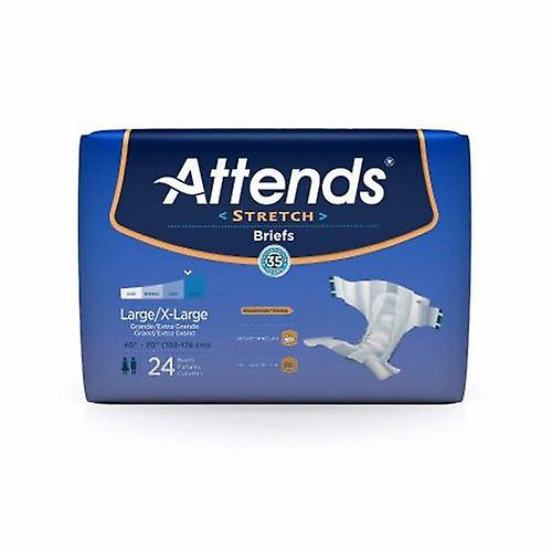 Attends Unisex Adult Incontinence Brief Stretch Large / X-Large Disposable Heavy Absorbency, Count of 24 (Pack of 1)