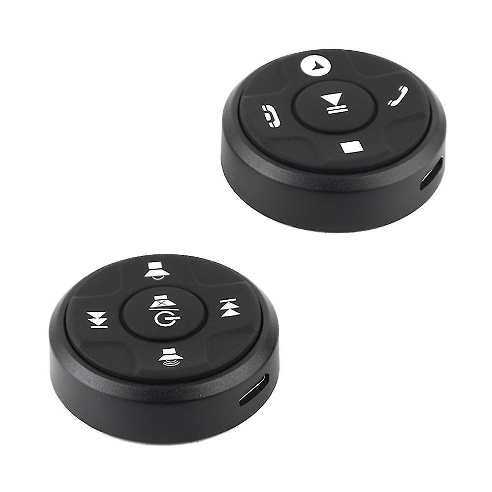 12v Universal Wireless Car Steering Wheel 10 Button Bluetooth Remote Controller Round For Stereo Dv