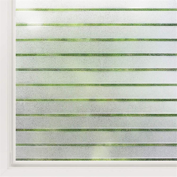 Horizontal Stripe Pattern Electrostatic Window Film Opaque Window Film Static Frosted Self-adhesive Non-Adhesive Window Protection Break View Kitchen