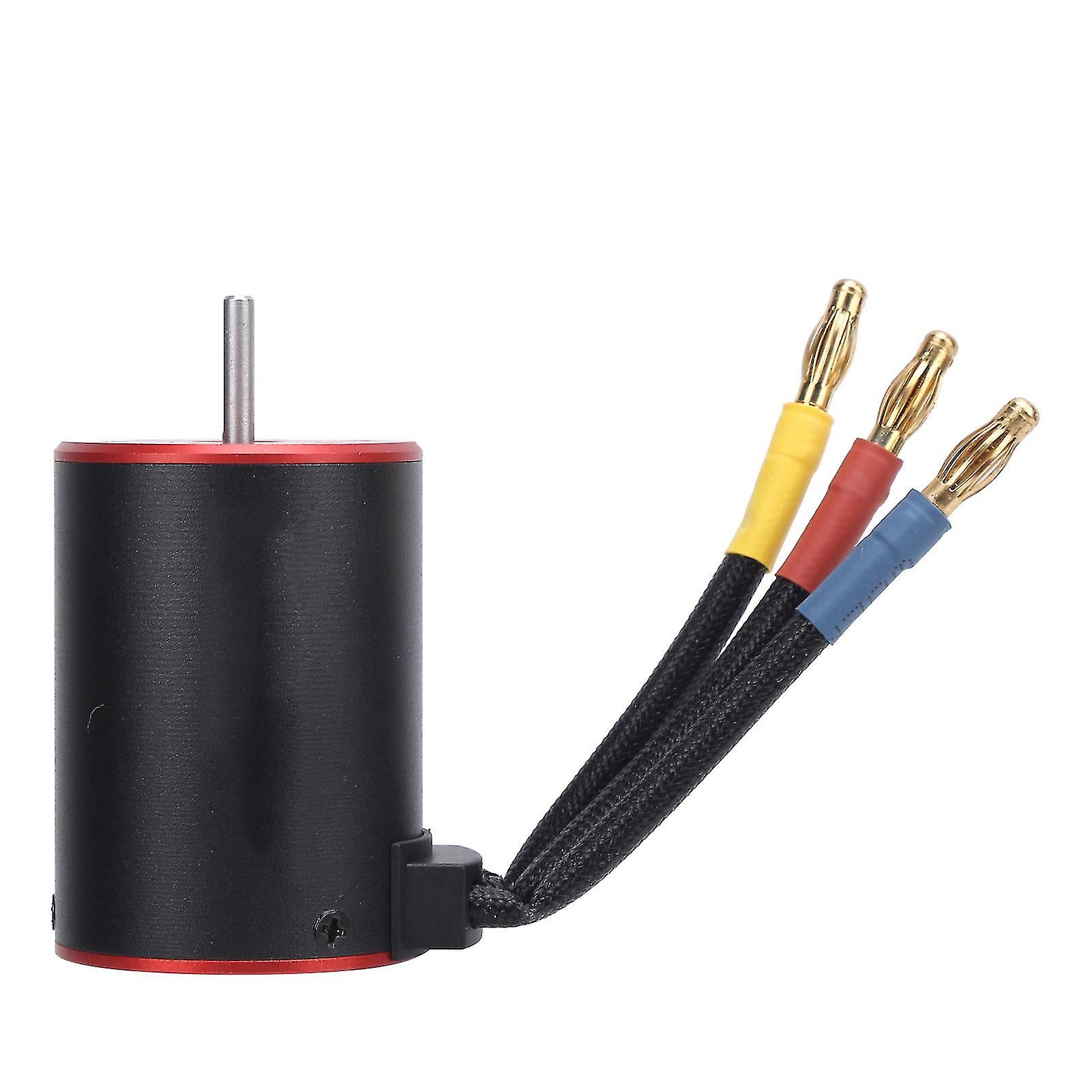 Rc 3650 5200kv 4 Pole Waterproof Brushless Motor With 4mm Banana Plug For 1/10 Rc Car Upgrade Parts