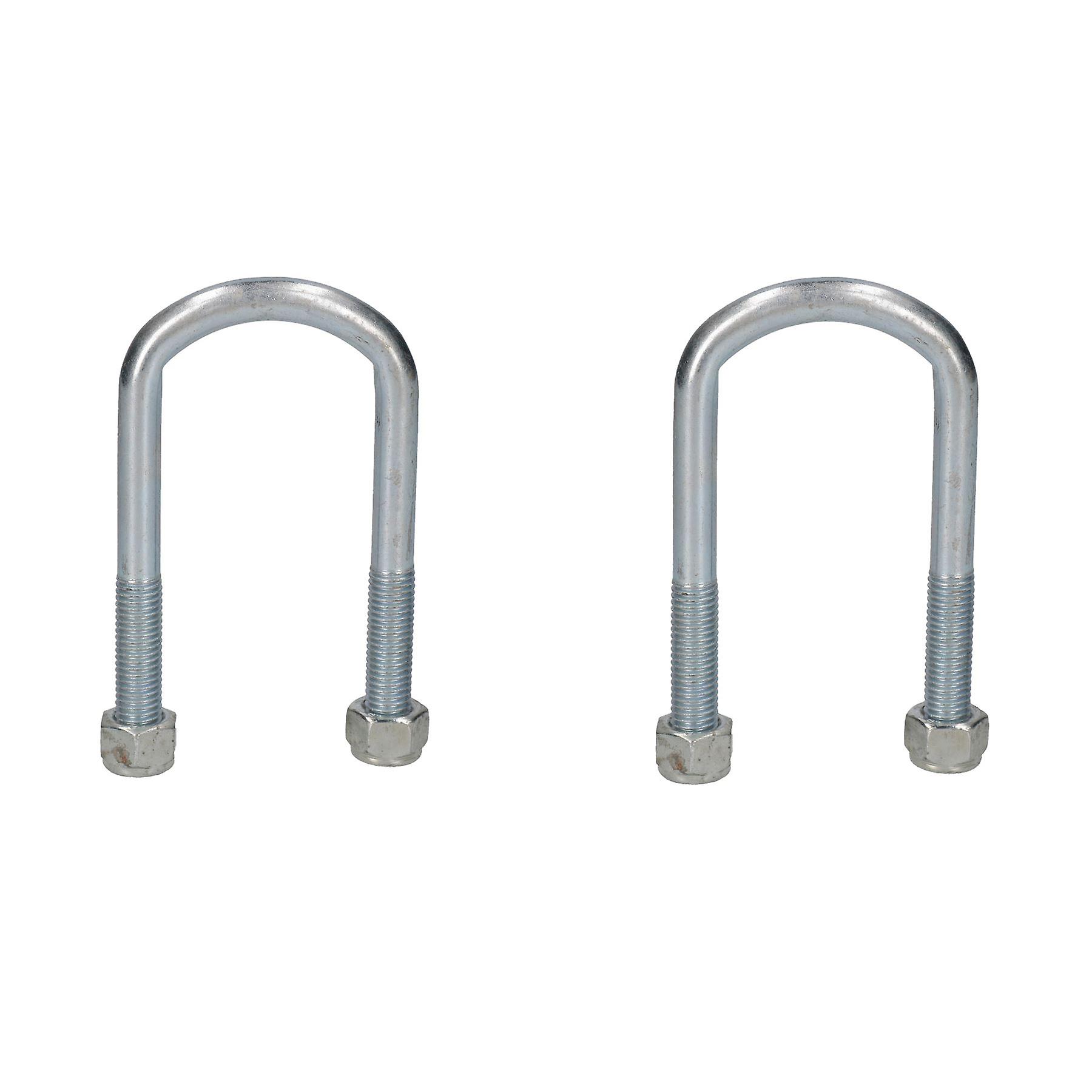 2 Single Parabolic Leaf Spring High Tensile U Bolt Nuts for Ifor Williams Trailers