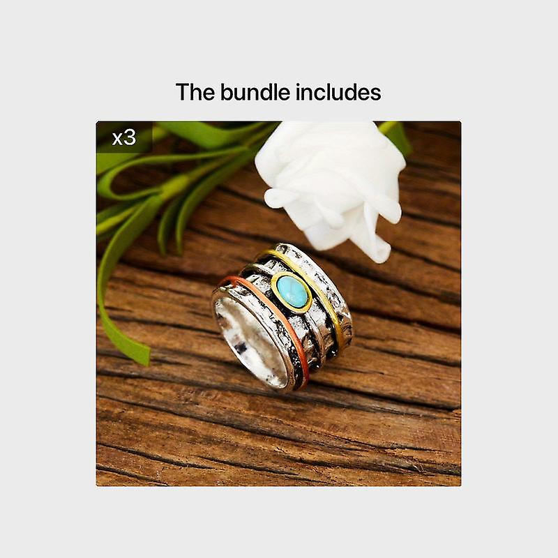 Vintage Turquoise Boho Style Band Ring For Women And Girls - Unique Finger Accessory For A Bohemian Look