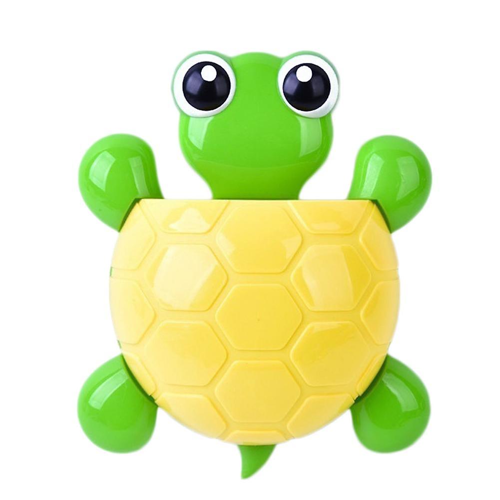ZHOUBA Cute Cartoon Tortoise Shaped Suction Cup Bathroom Turtle Toothpaste Holder