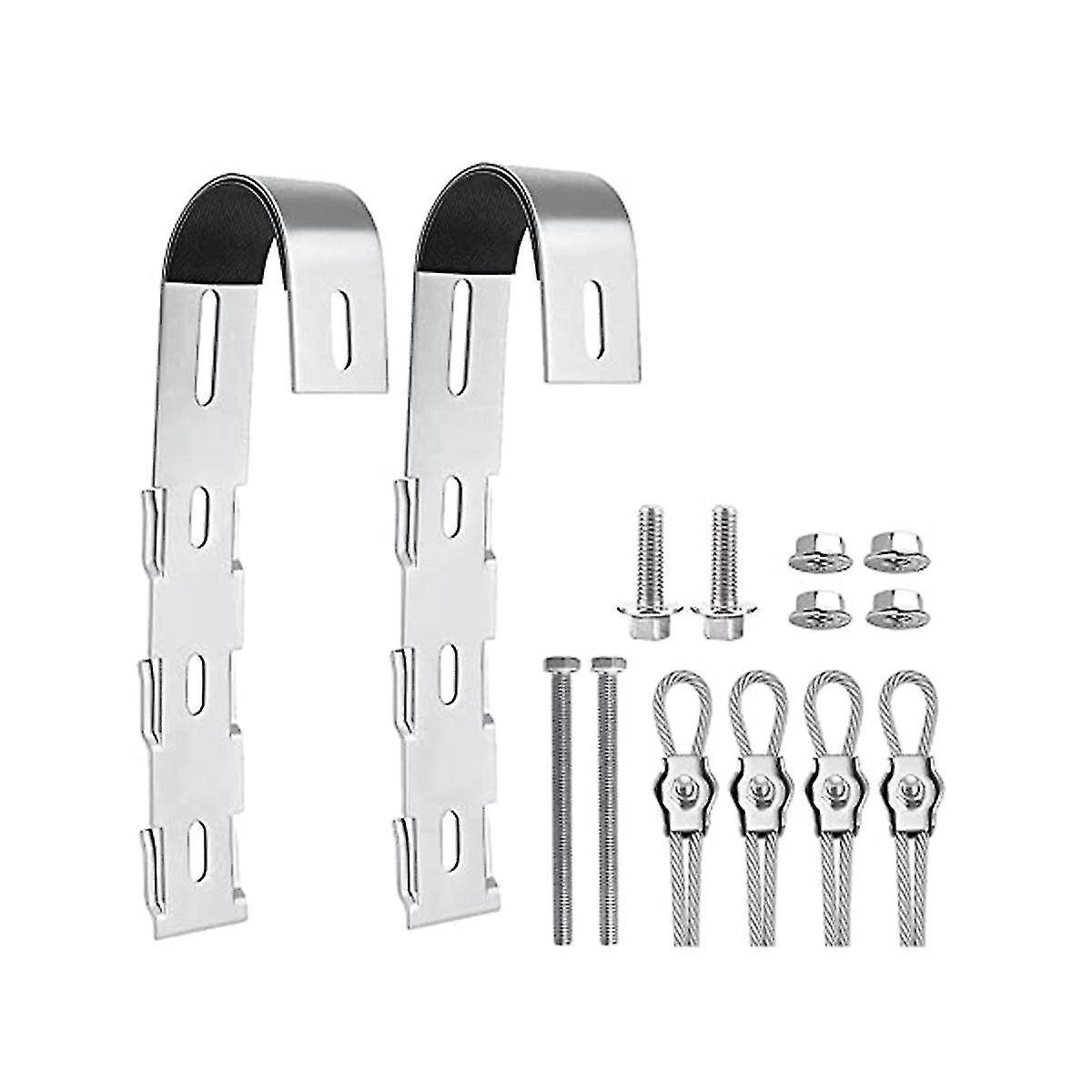 2pcs Solar Panel Mounting Brackets - Solar Panel Mounting Hooks For Balcony Railing, Solar Panel Holder For Pv Module