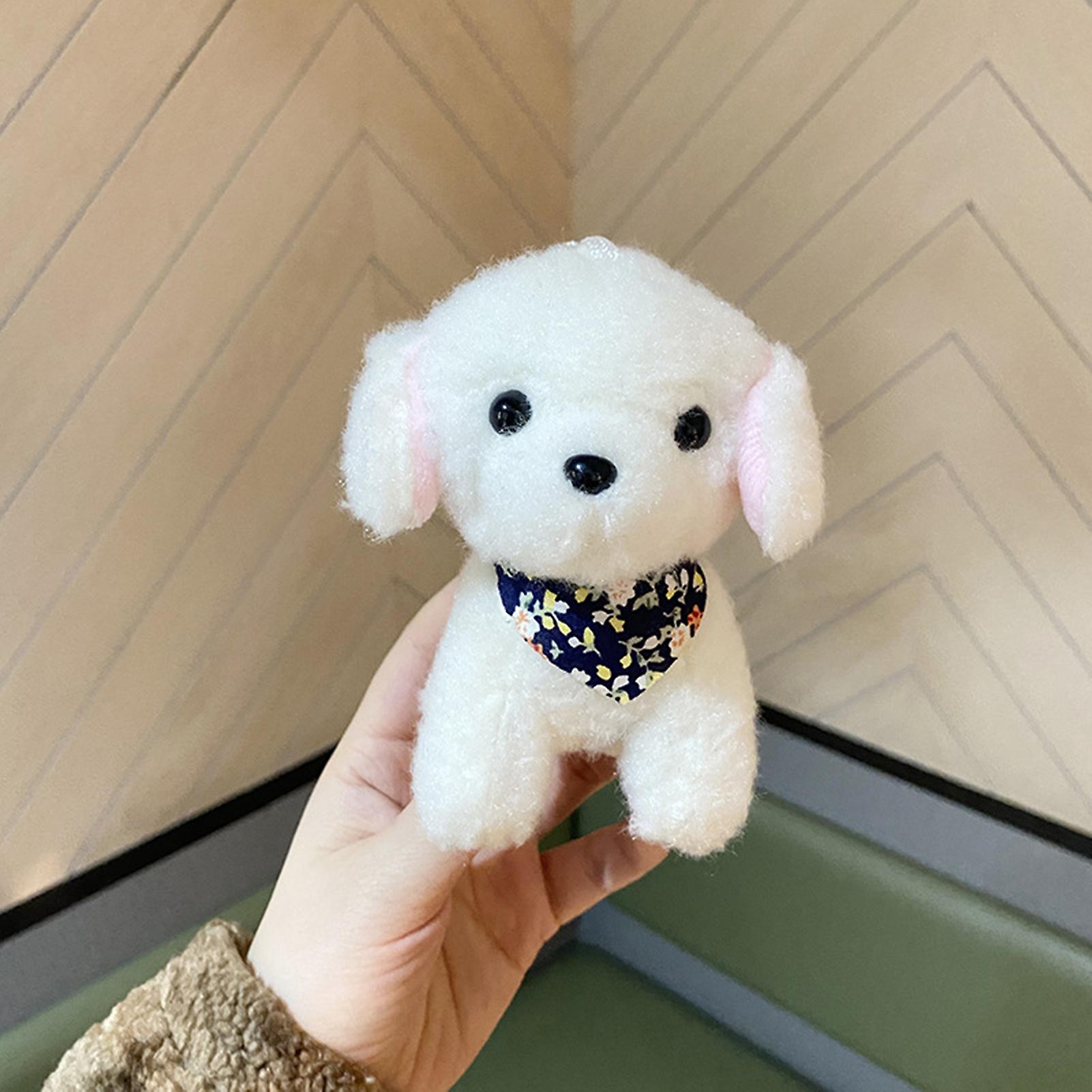 Cute Simulation Scarf Dog Plush Toy Soft Comfortable Skin-friendly Stuffed Doll For Key Ring Plush Pendant