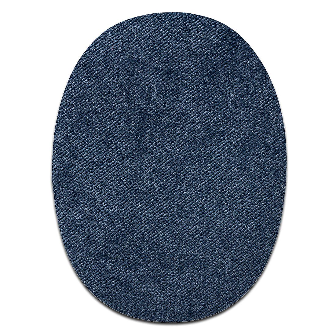 Fabric patches oval navy 2 pieces - patch, iron-on patch, size: 11.2 x 8.5 cm