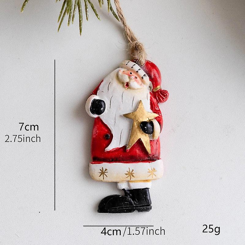1Piece Christmas Nutcracker Pendants Resin Puppet Hanging Ornament Xmas Tree Nutcracker Soldier For Christmas Party Decorations