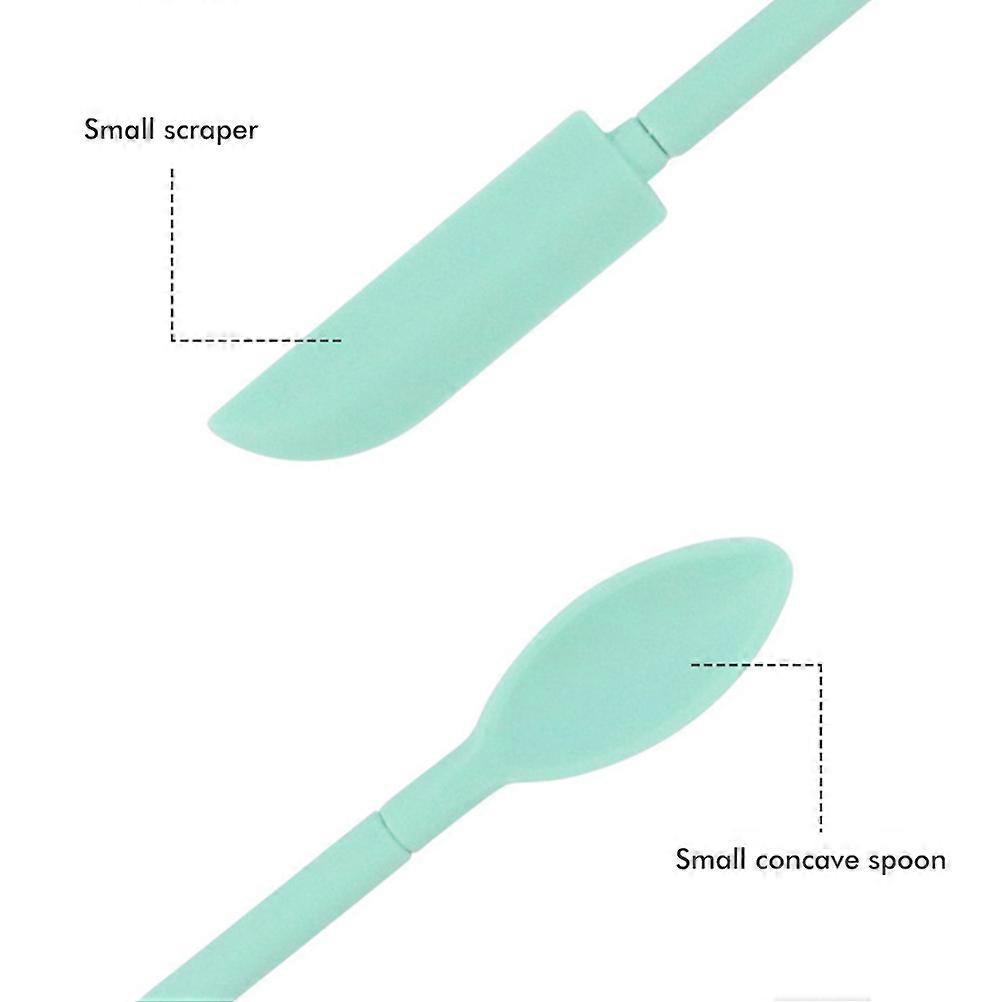 2Pcs Mini Silicone Spatula Set Retractable Jar Scraper 24.7cm