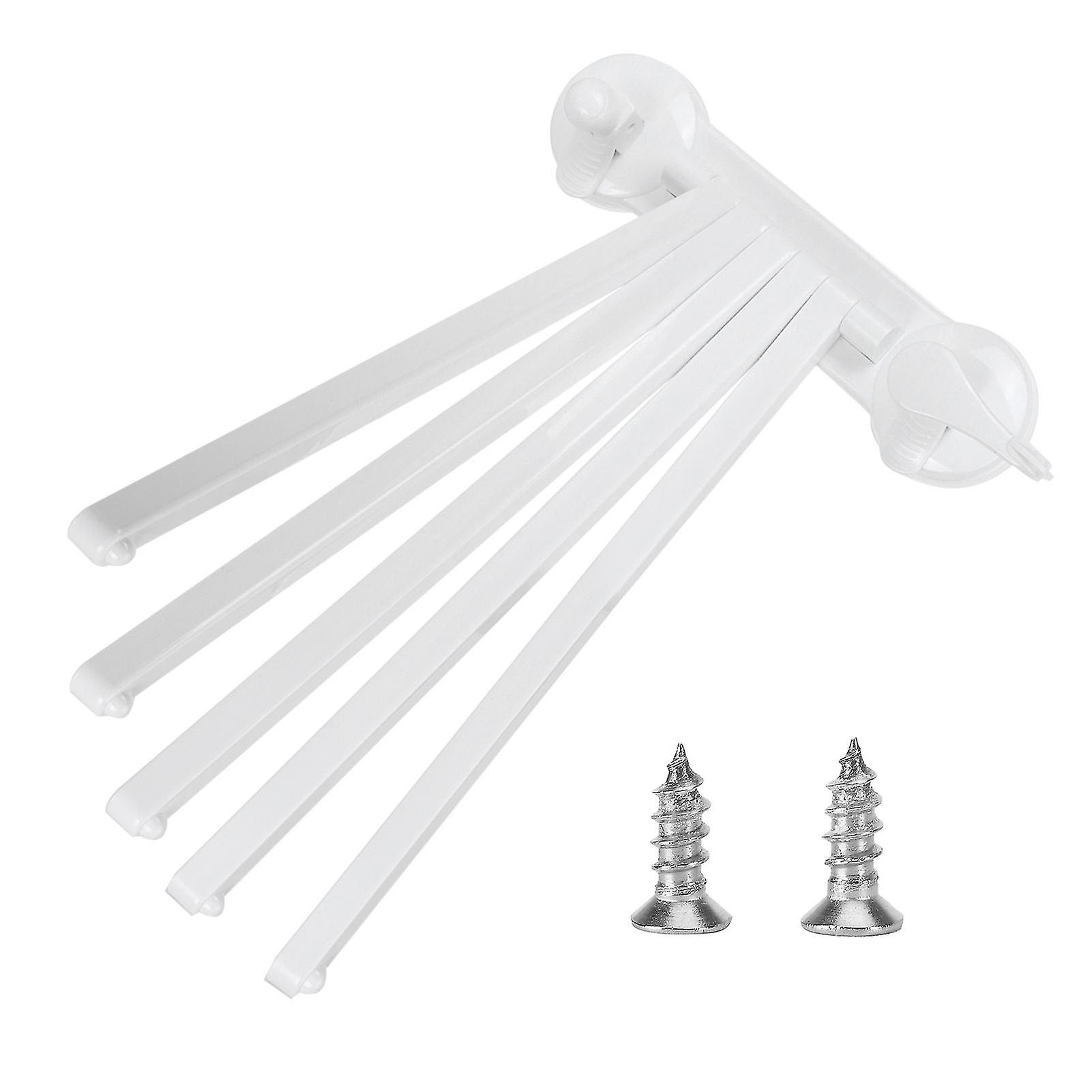 5 Arm Towel Rack Rotating Rack Wall Mounted Towel Hanger for Home Bathroom Kitchen