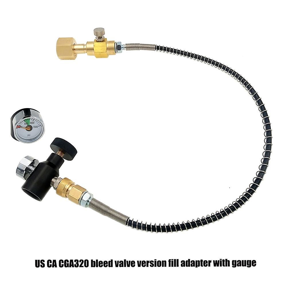 ZHOUBA CGA320/W21.8 CO2 Cylinder External Hose Refill Adapter for Soda Maker Machine