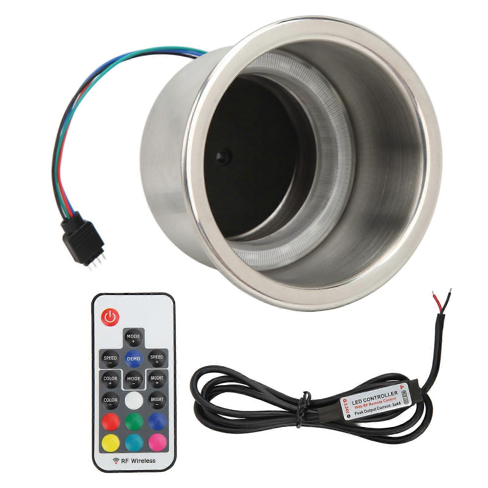 Porte-gobelet RVB pour voiture, 14 LED, en acier inoxydable, avec télécommande, pour bateau, yacht, camping-car, camion
