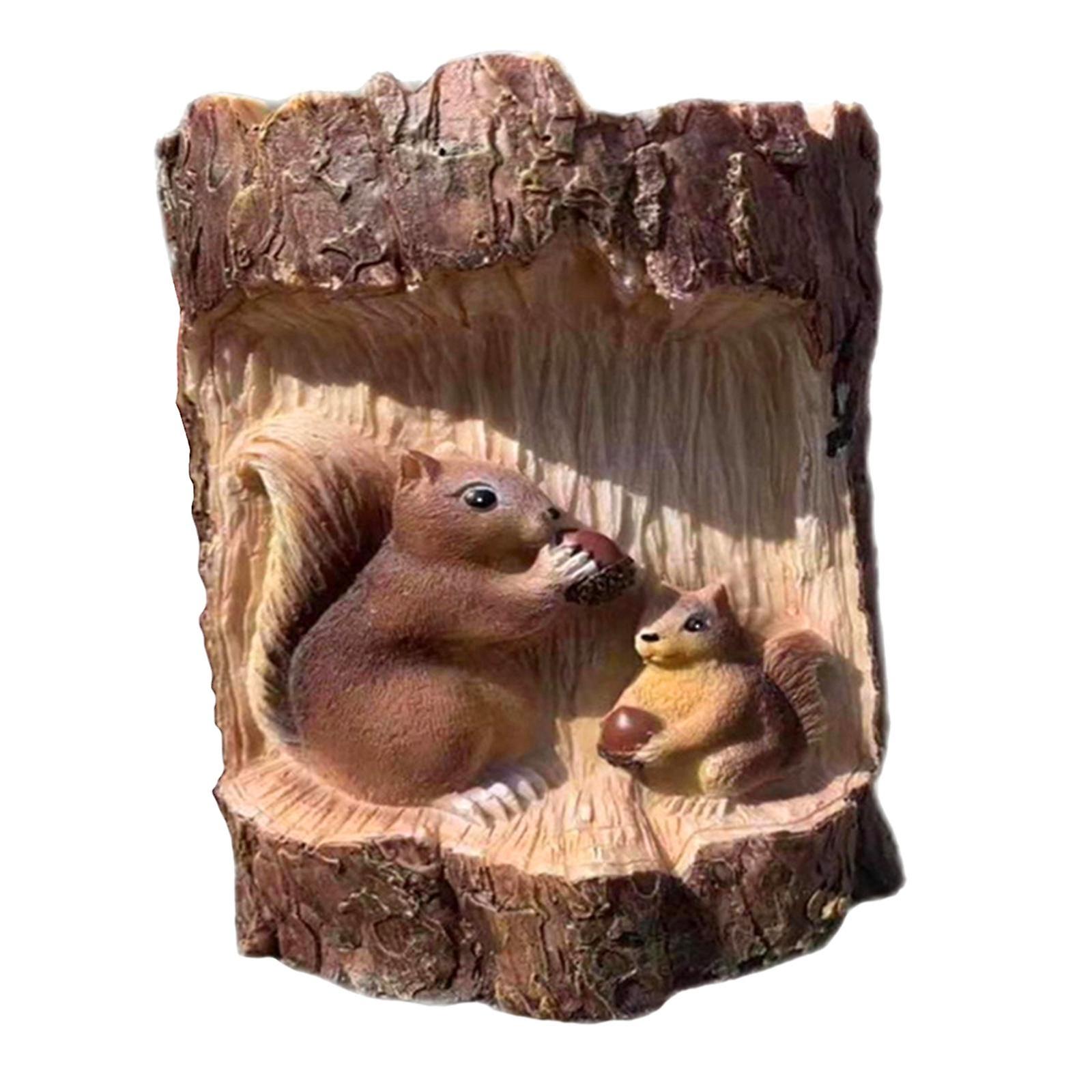 Novelty Squirrel Statue Animal Solar Lights Garden Patio Ornament Decoration