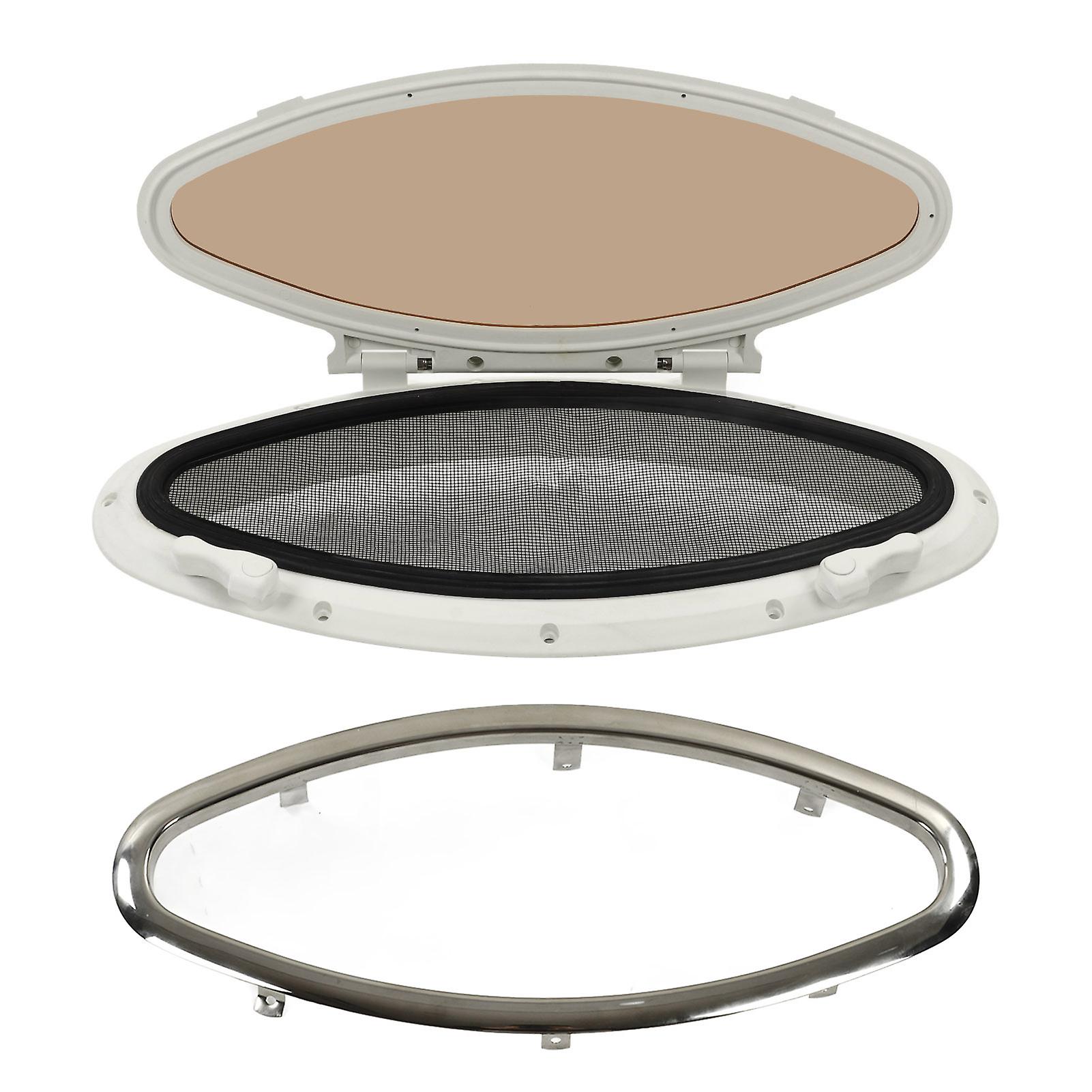 Marine Portlight Window Internal Opening UV Resistant Waterproof Oval Shape Boat Portlight Hatch Window for Yacht