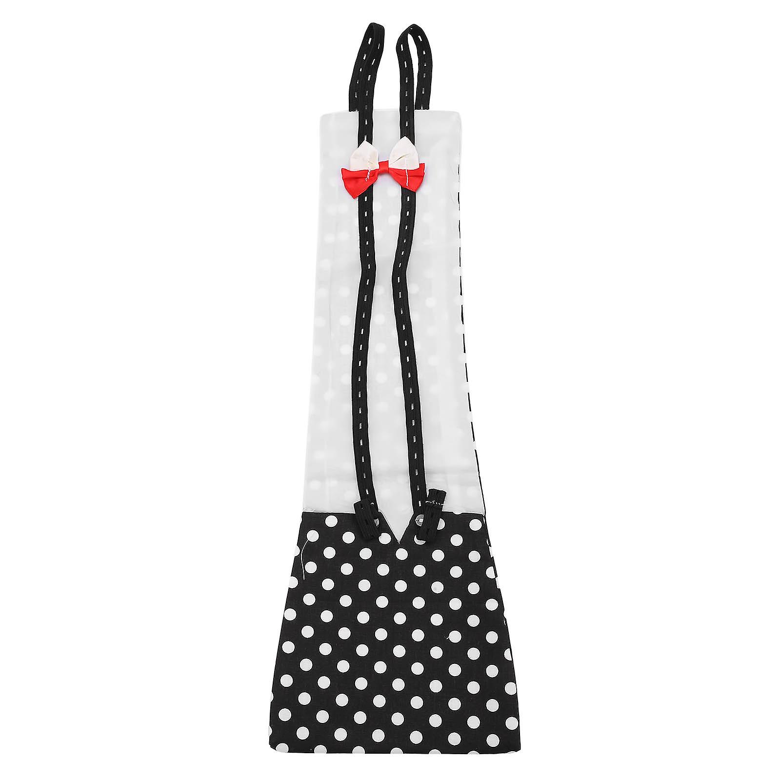 Adjustable, Waterproof, Washable and Reusable Chicken Diapers for Chickens and Ducks, Black and White Polka Dots, Size M