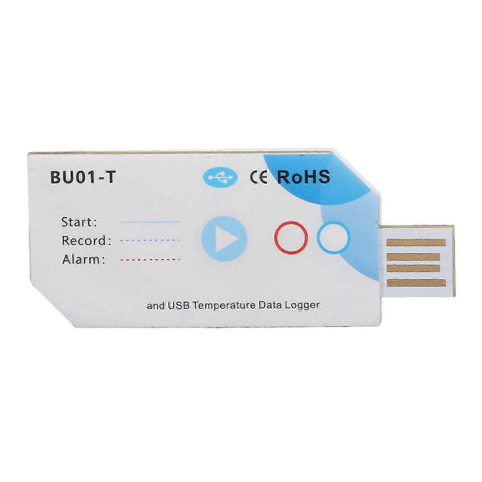 DEWIN Temperature Data Logger, USB Temperature Data Logger Bluetooth APP Connection Temp PDF Report Recorder 120 Days 32000 Capacity