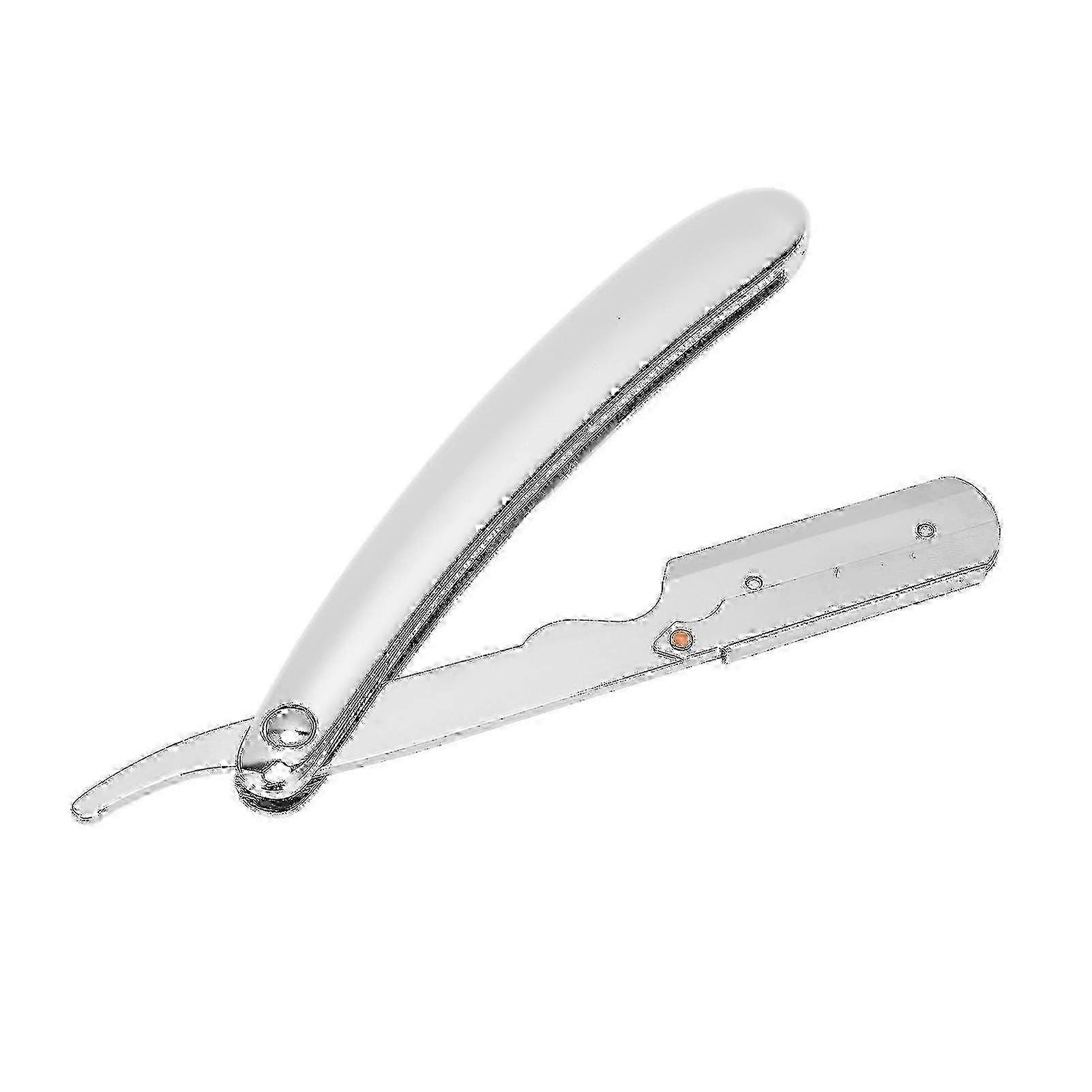 Straight Edge Razors Ergonomics Durable Stable Straight Razors Shaving Kit for ShavingSilver