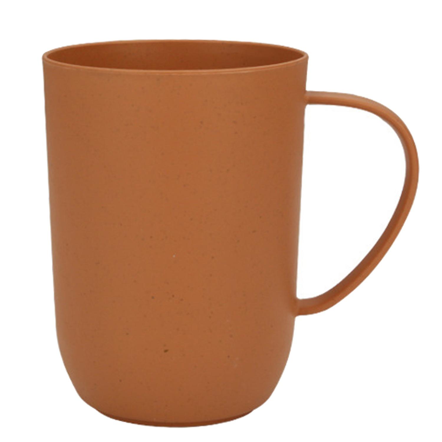 400ML Water Bottle High Capacity Anti-drop Round Mouth Ergonomic Handle Not Easy to Break Pure Color