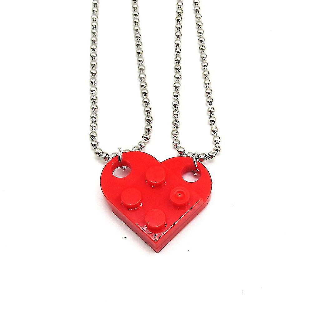 Heart Necklace Set Made With Authentic Lego Bricks Giftred