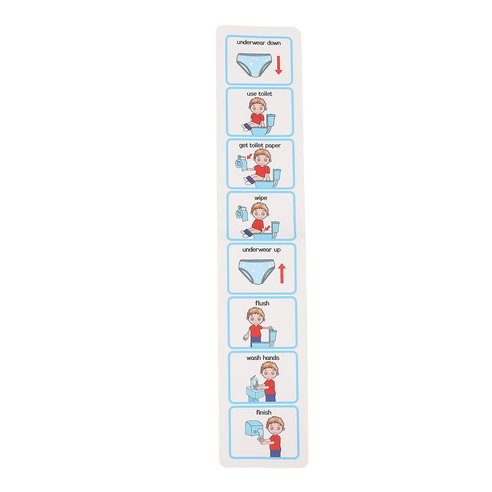 Potty Training Visual Schedule Independent Living Skills Step By Step Visual ASD Toilet Schedule for Children