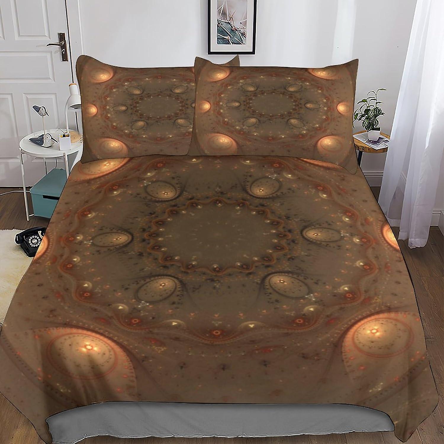 Abstract Art 3D Upholstered Mattress, Microfibre Upholstered Mattress,3 Piece Set with Zip And 2 Pillowcases,for Teenagers And Adults
